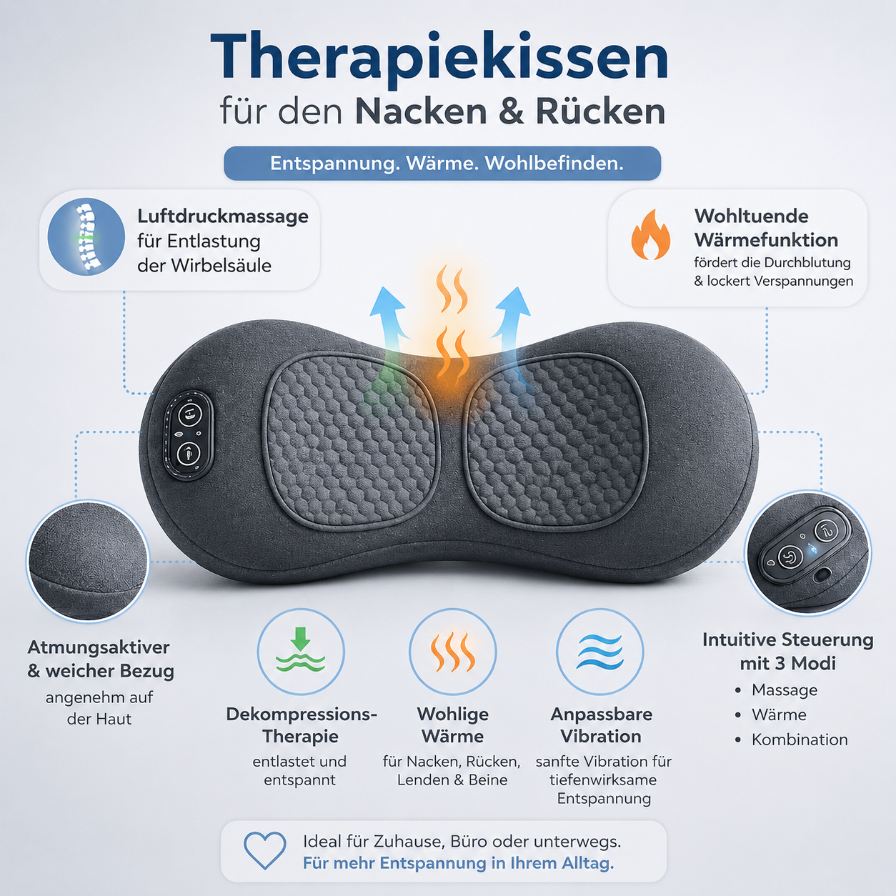 Massagegerät mit Wärmefunktion