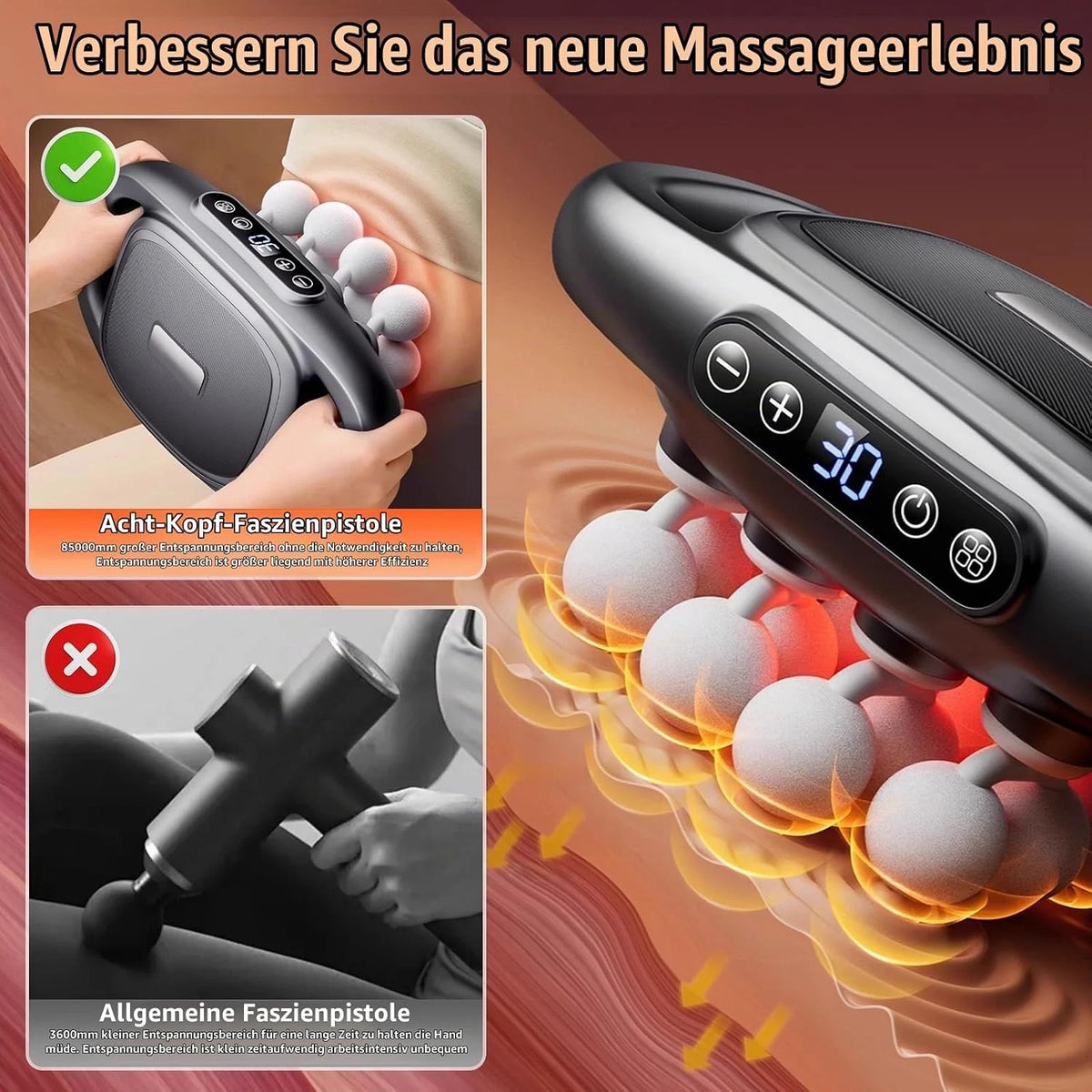 Massagegerät mit Rotlicht