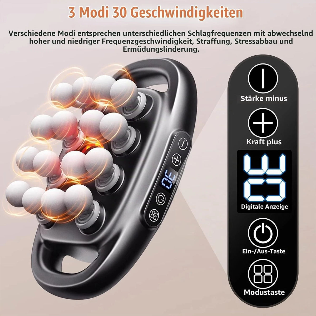 Massagegerät mit Rotlicht